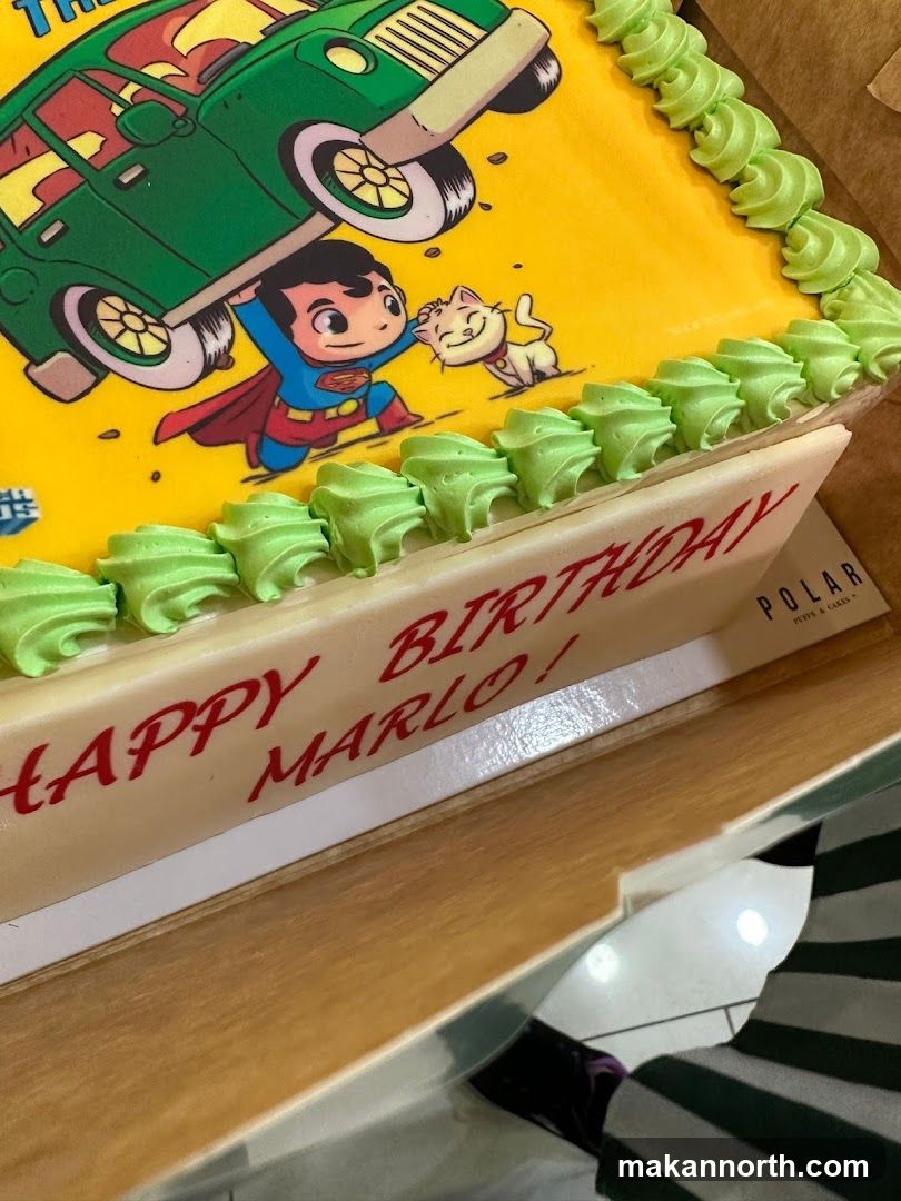 Birthday Cake with Superman and Cat