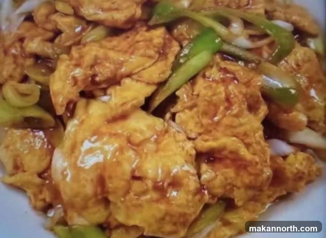 Scrambled Eggs with Green Peppers and Onions