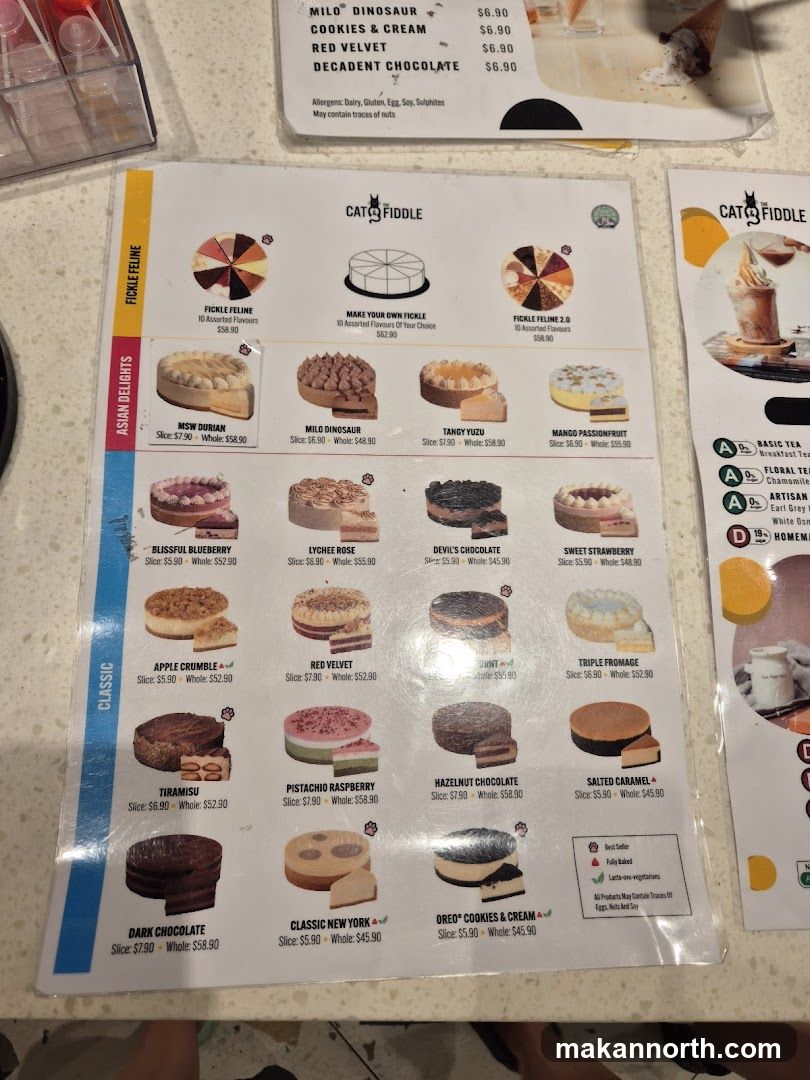 Cat & Fiddle Menu