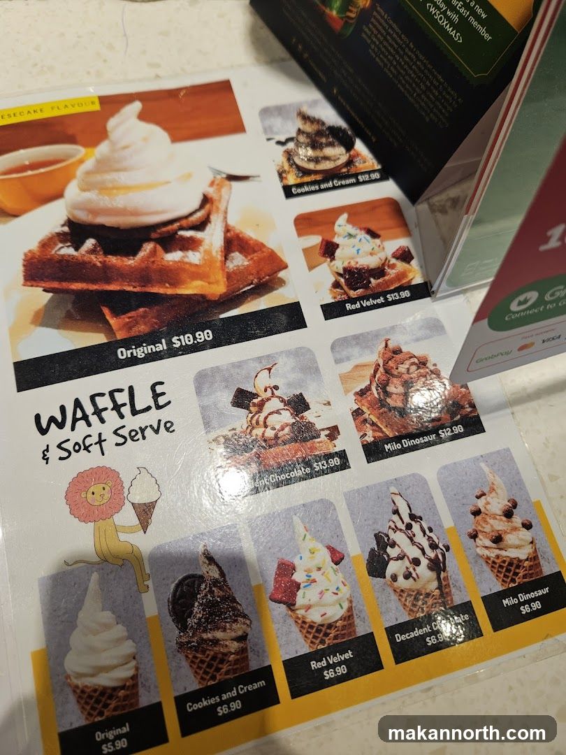 Waffle & Soft Serve Menu