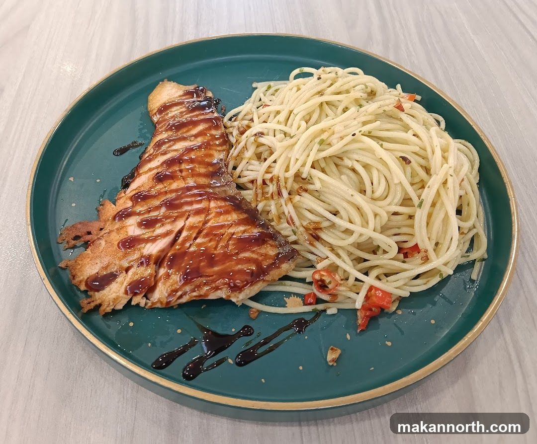 Salmon with Spaghetti