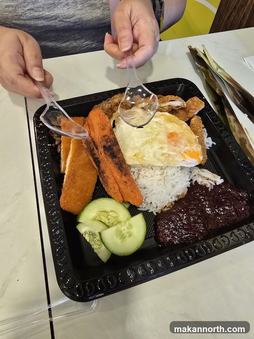 Meal with Fried Chicken and Rice