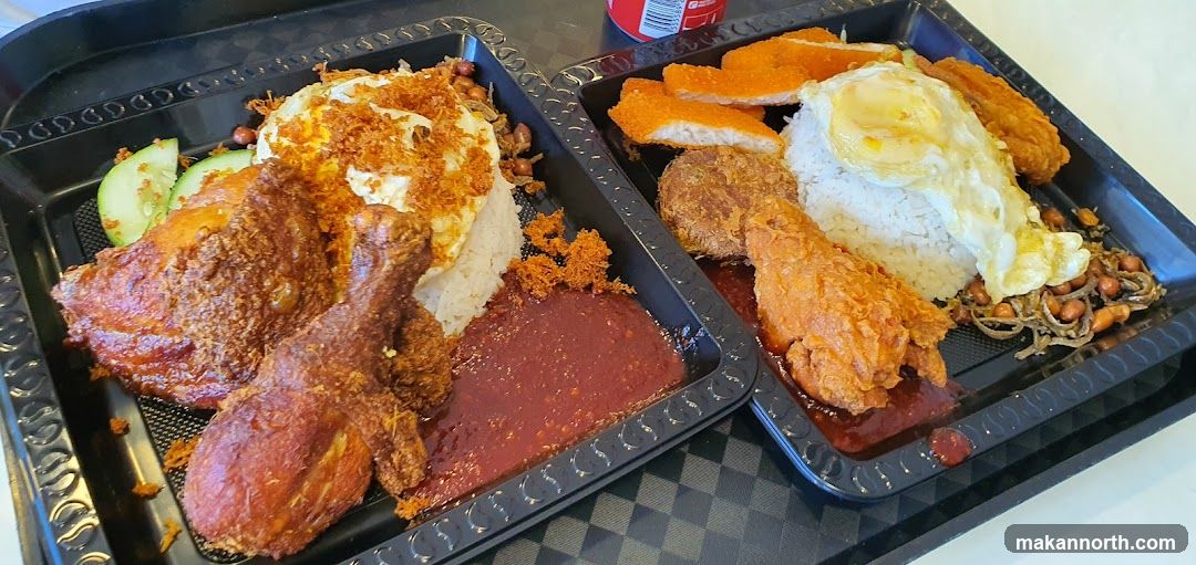 Nasi Lemak with Fried Chicken