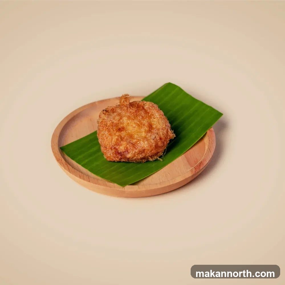 Fried Food Item on Banana Leaf