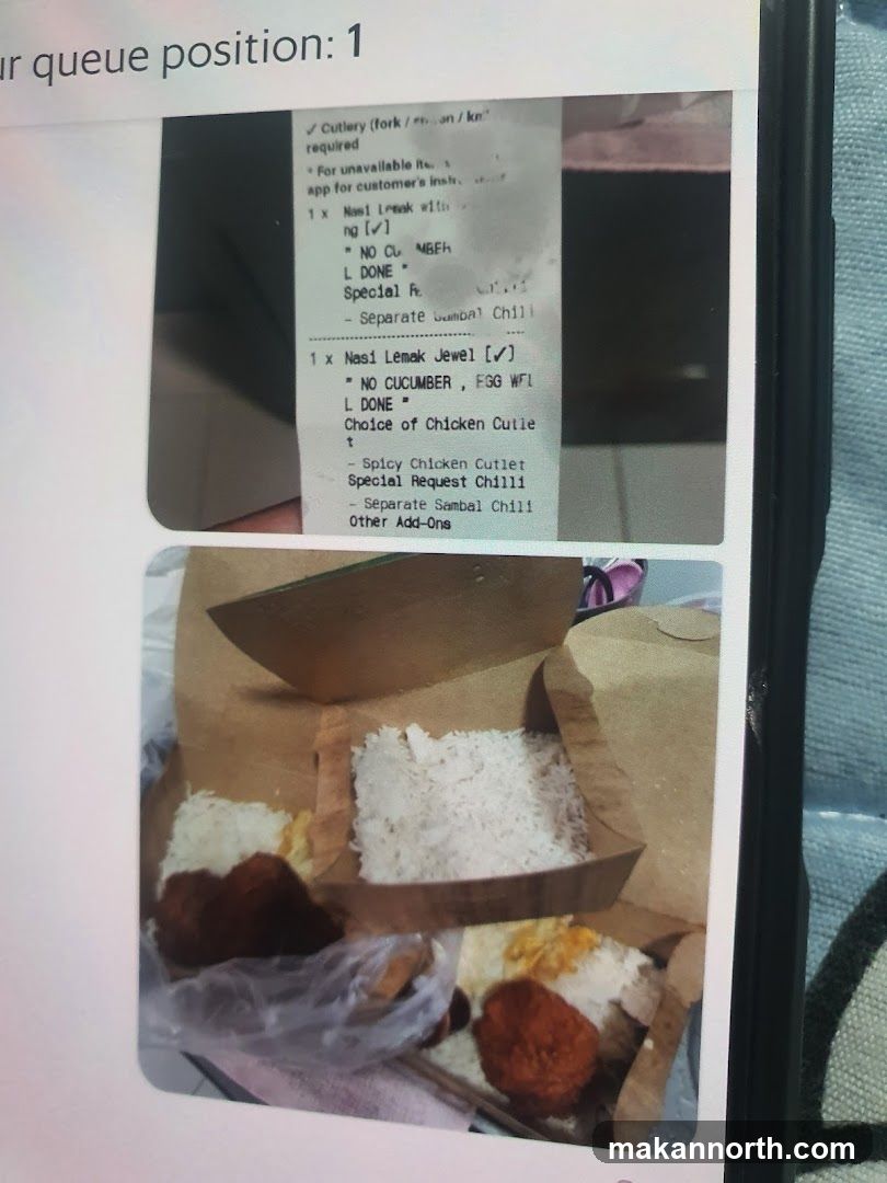 Order Receipt and Food