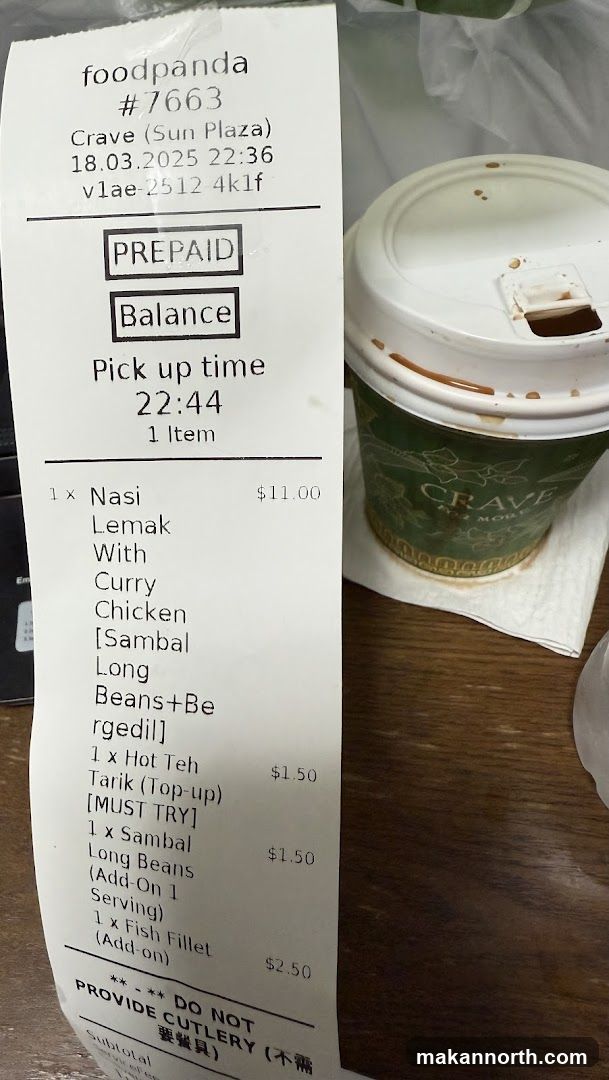 Foodpanda Receipt and Beverage Cup