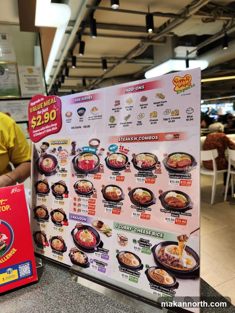 Pepper Lunch Express Menu