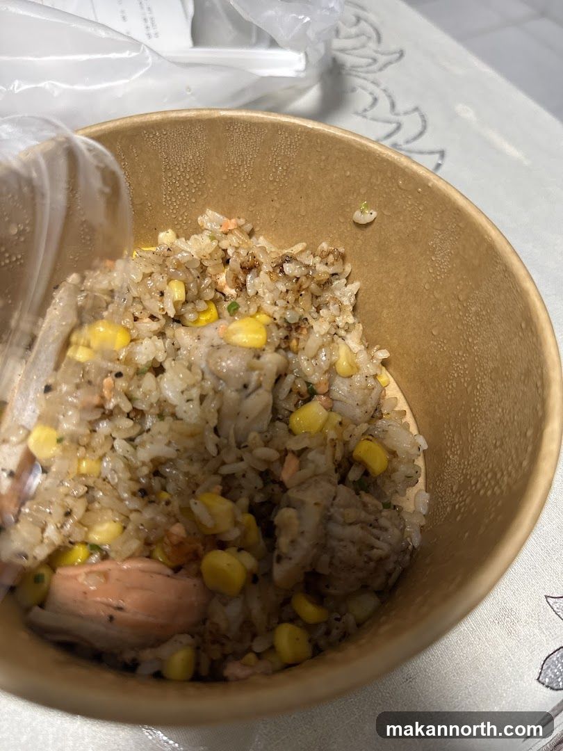 Fried Rice with Salmon and Pork