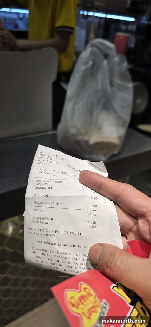 Receipt and promotional card