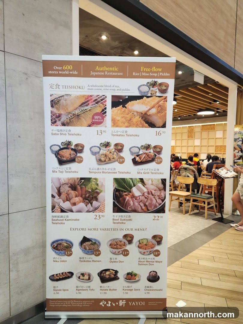 YAYOI TEISHOKU Menu
