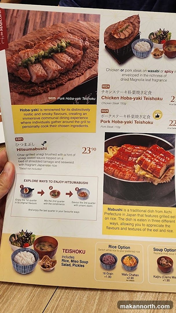 Hoba-yaki and Hitsumabushi Menu