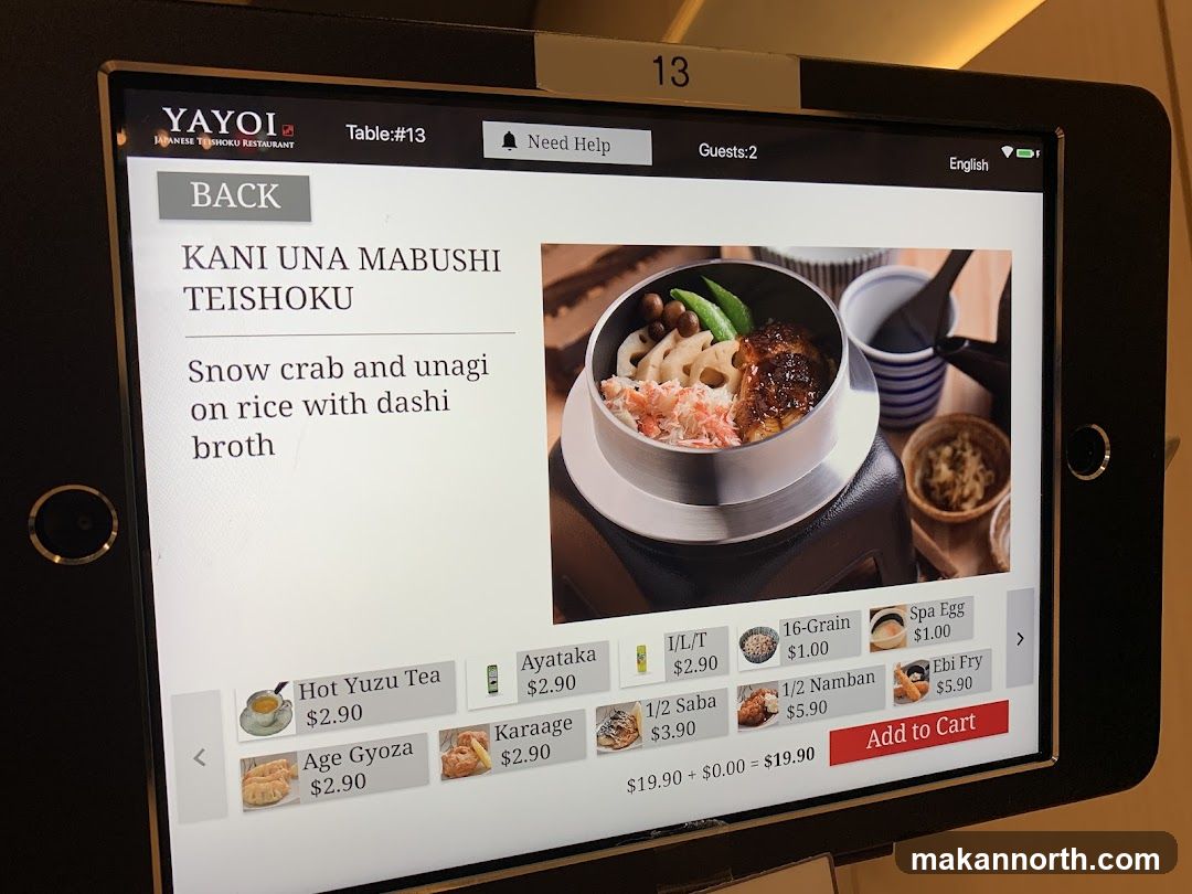 YAYOI Japanese Teishoku Restaurant Menu