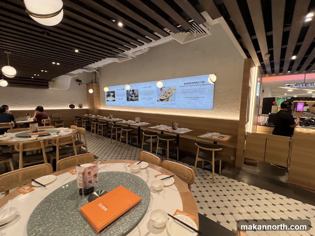 Restaurant Interior with Digital Menu Display