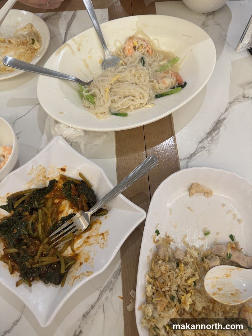 Partially Eaten Asian Dishes