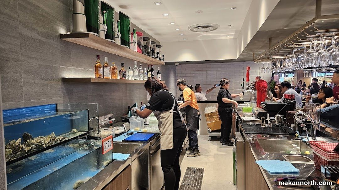 Bar Interior with Seafood Tanks