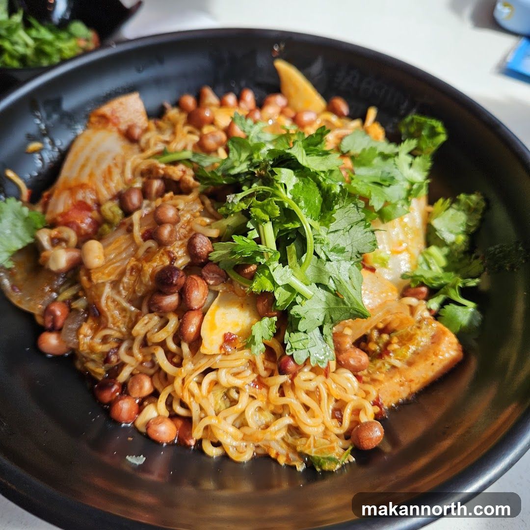 Spicy Noodles with Peanuts and Cilantro