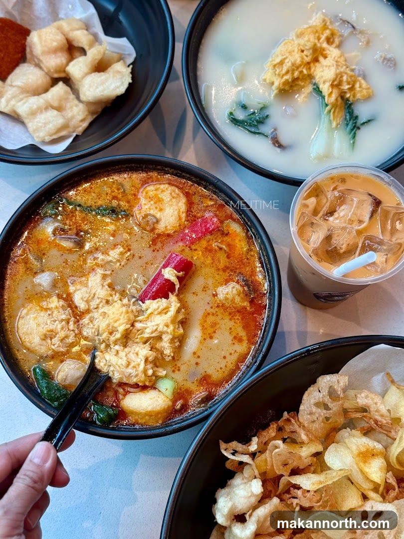 Assortment of Asian Dishes and Drink