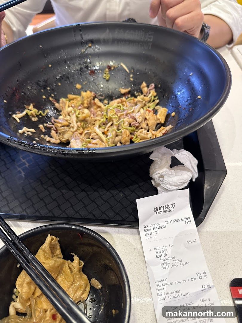 Receipt and Leftover Food