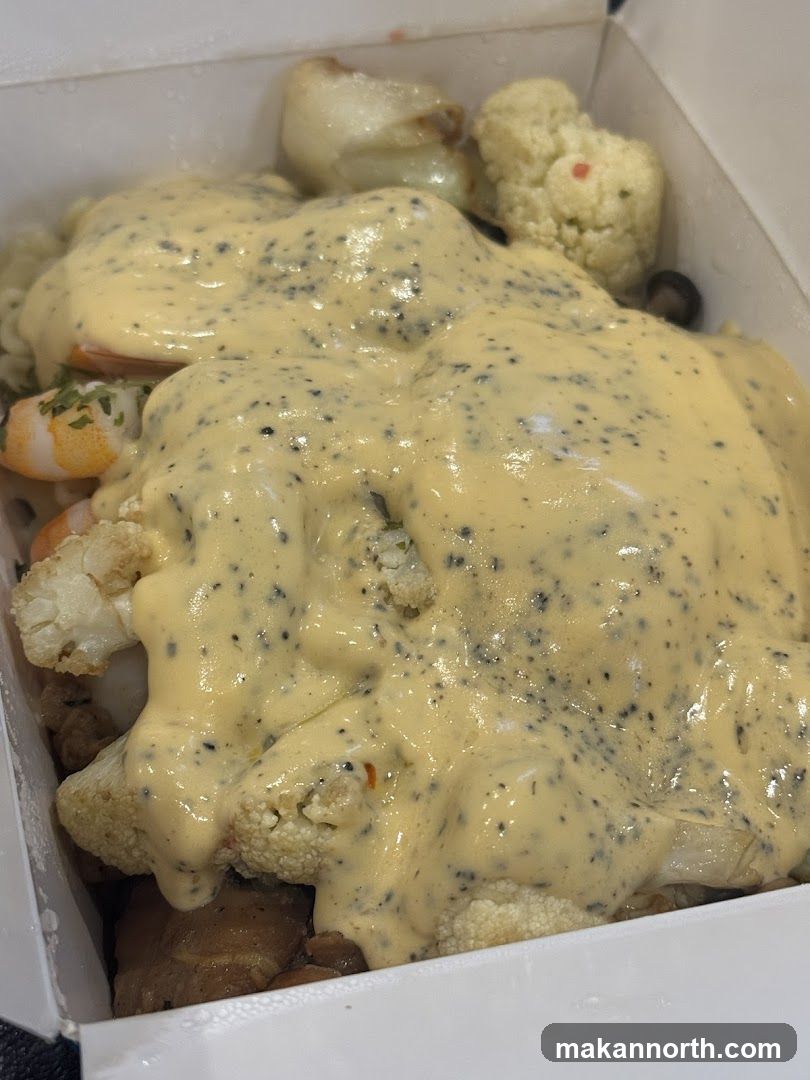 Creamy Cauliflower and Shrimp Dish