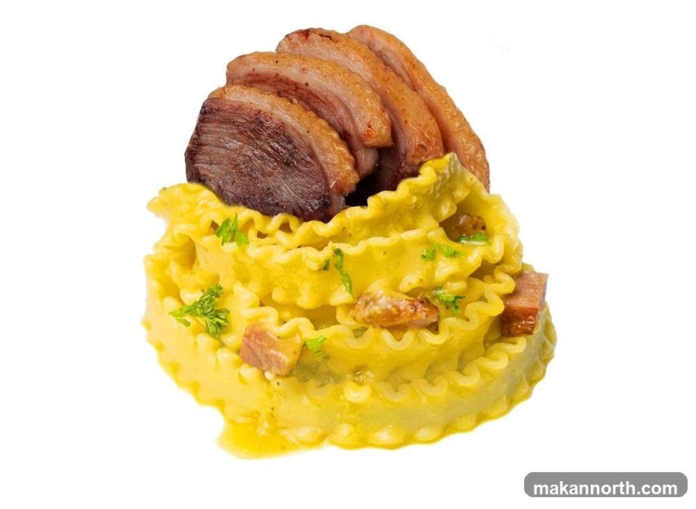 Pasta with Sliced Duck Breast