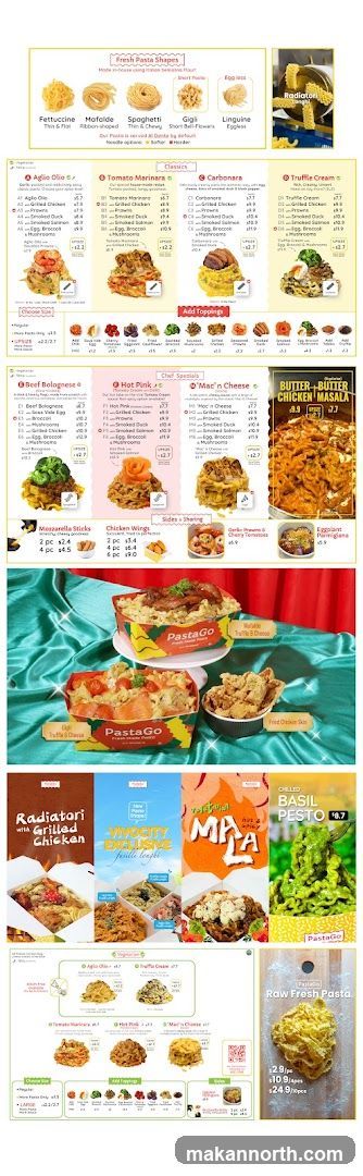 PastaGo Menu