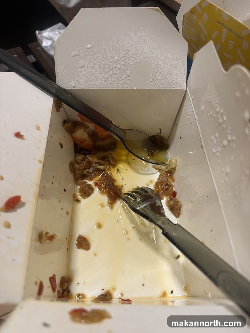 Leftover Food in Takeout Container