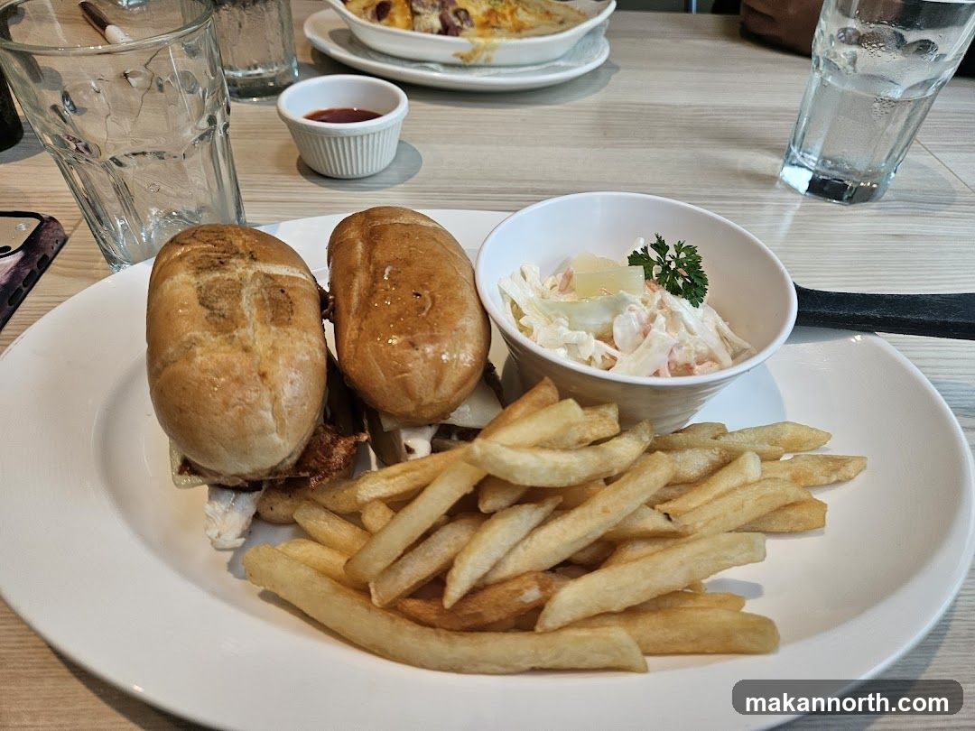 Sandwich with Fries and Coleslaw