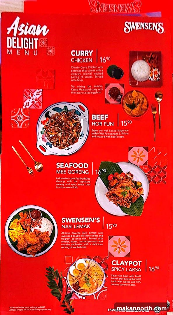 Swensen's Asian Delight Menu