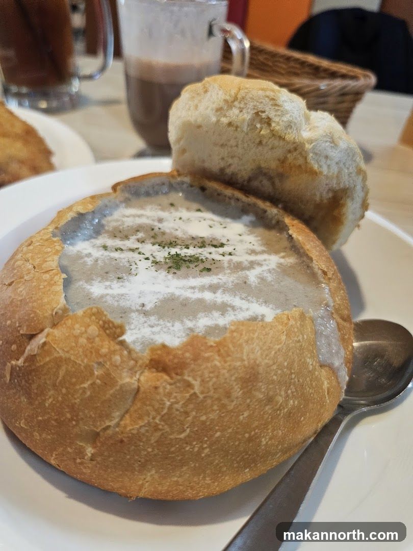 Creamy Soup in a Bread Bowl