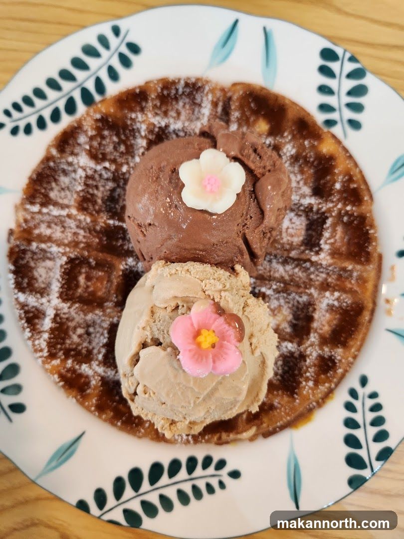 Waffle with Ice Cream