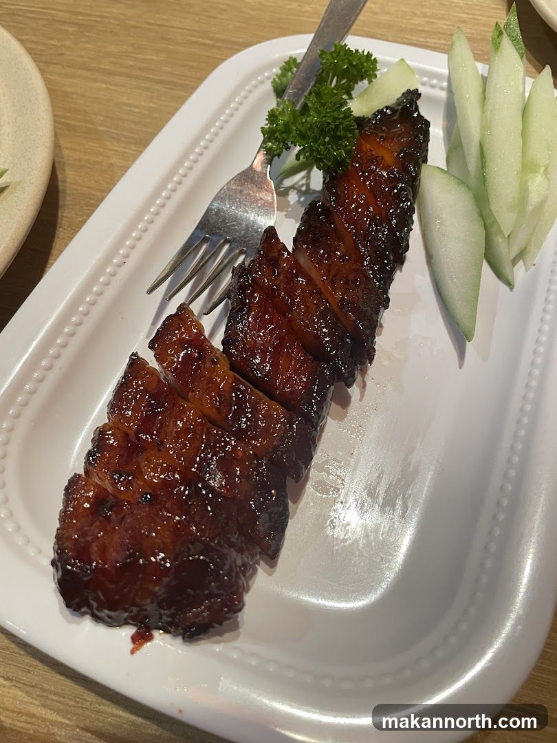 Char Siu Pork with Cucumber Slices