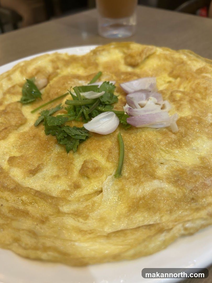 Omelette with garnish