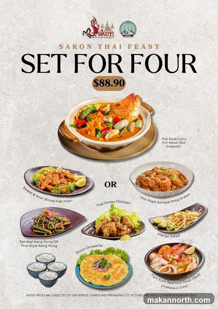 SAKON THAI FEAST SET FOR FOUR