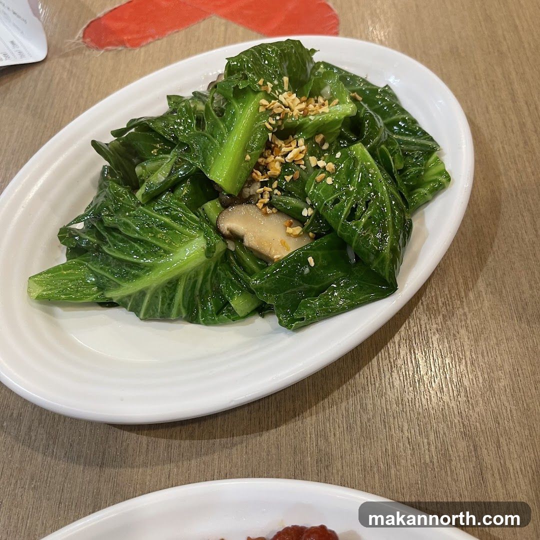 Stir-fried Greens with Mushrooms