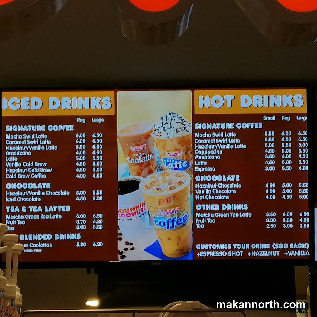 Dunkin' Drinks Menu