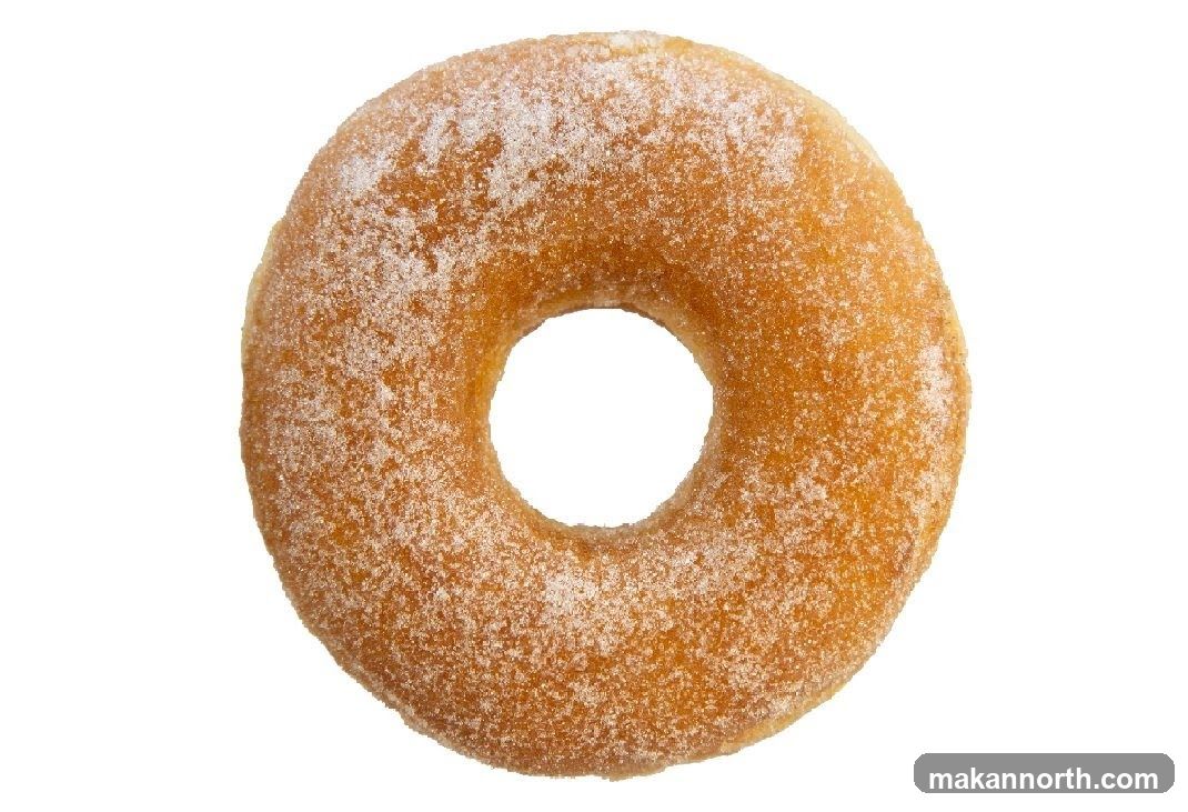Sugar-dusted donut