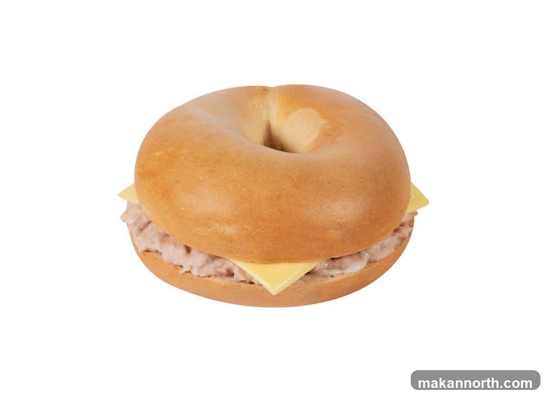 Tuna and Cheese Bagel Sandwich