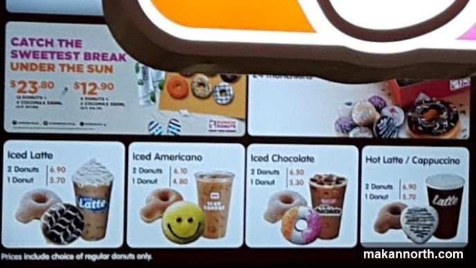 Dunkin' Donuts Menu