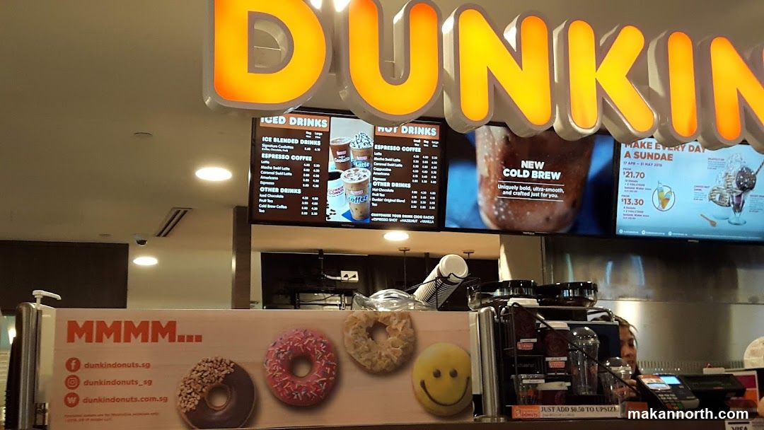 Dunkin' Donuts Menu and Counter