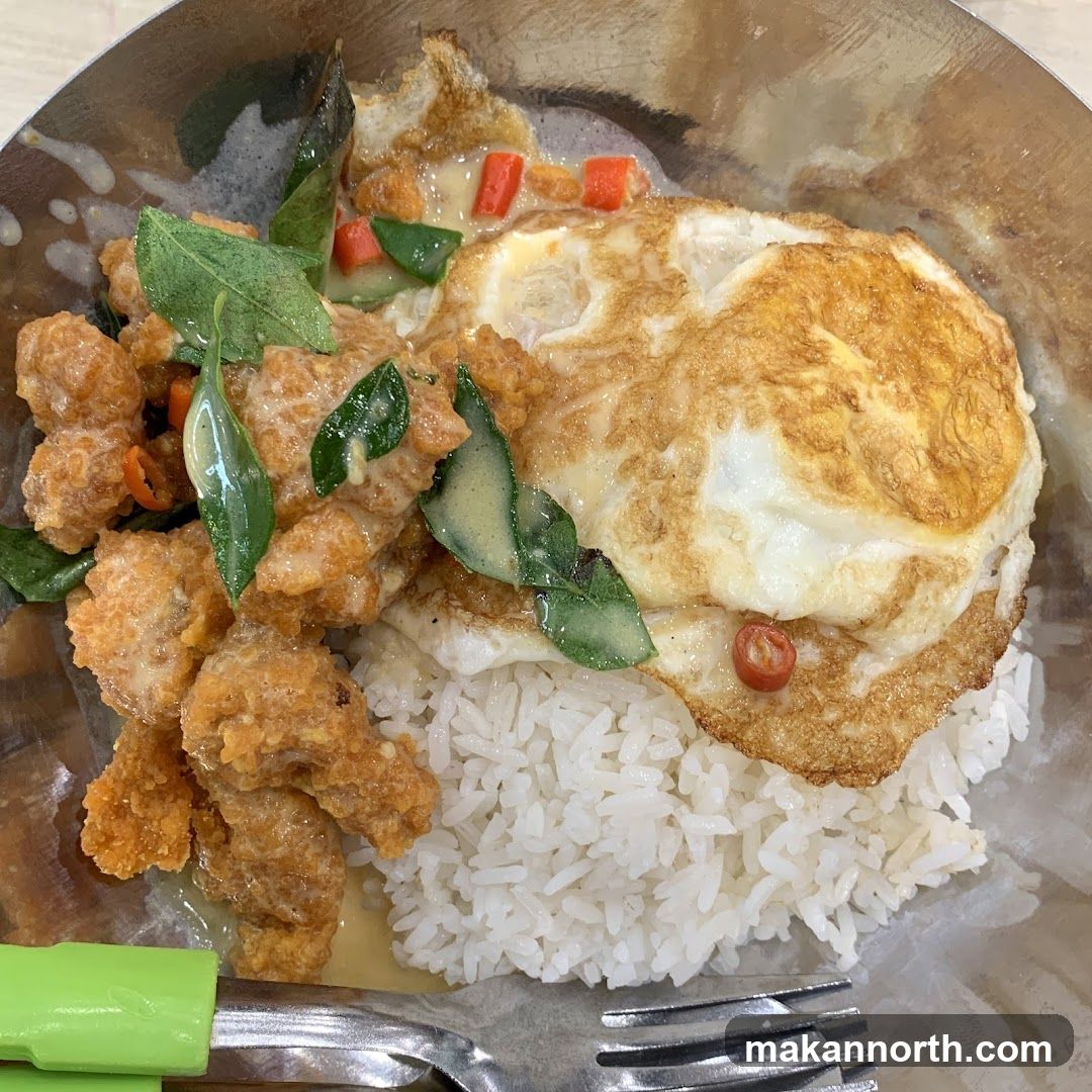 Salted Egg Chicken Rice