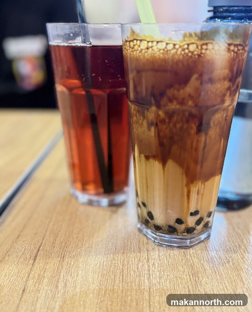Bubble Tea and Red Drink