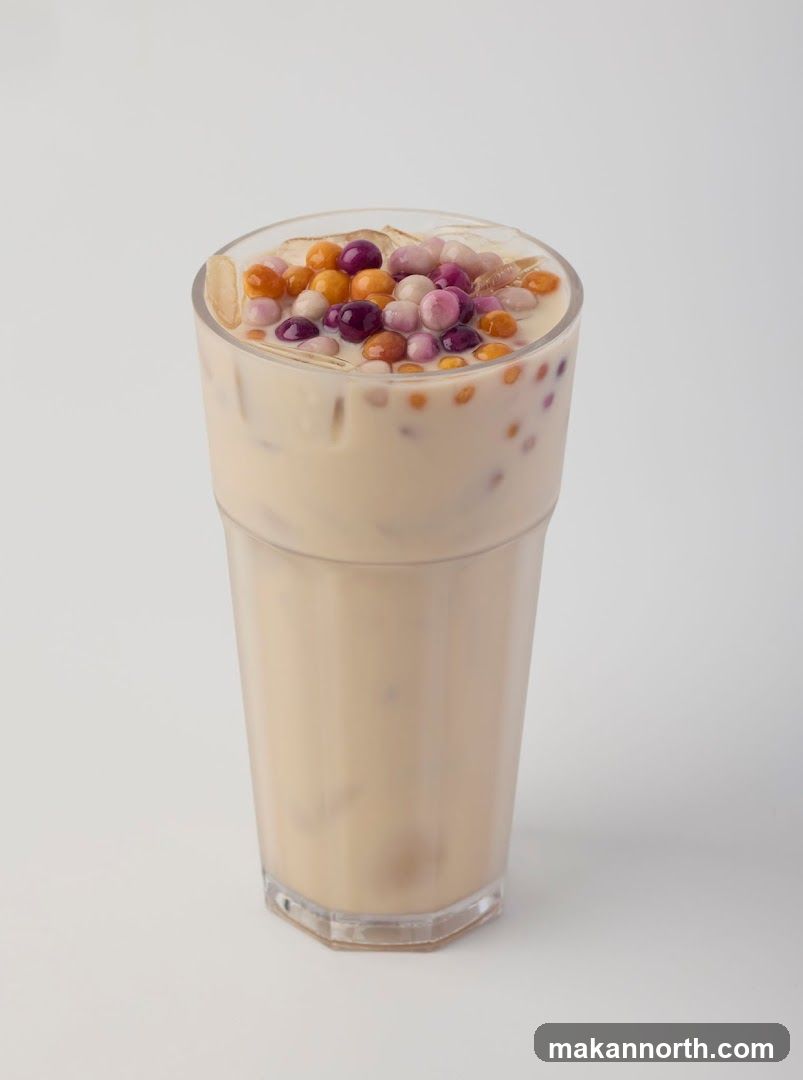 Bubble Tea with Colorful Boba