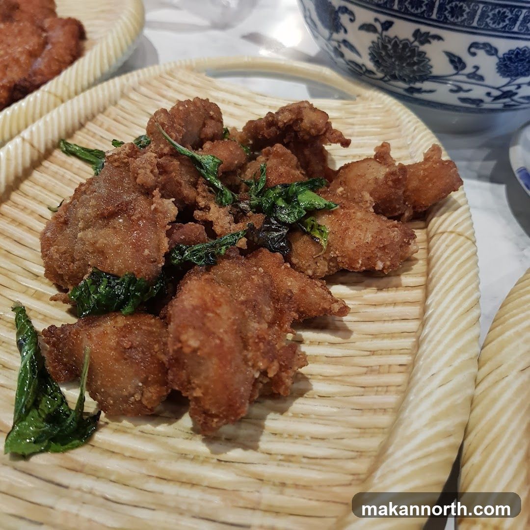 Fried Chicken Bites with Basil
