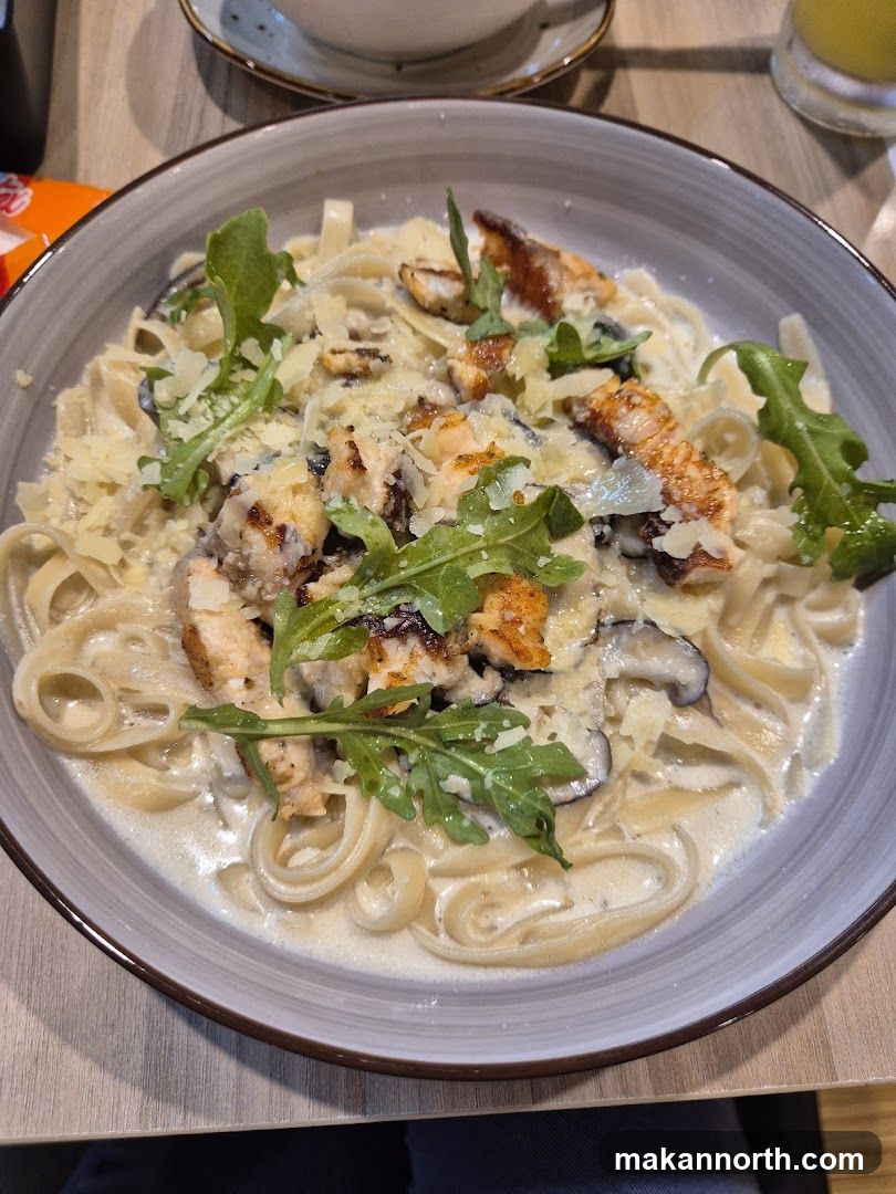 Fettuccine Alfredo with Salmon