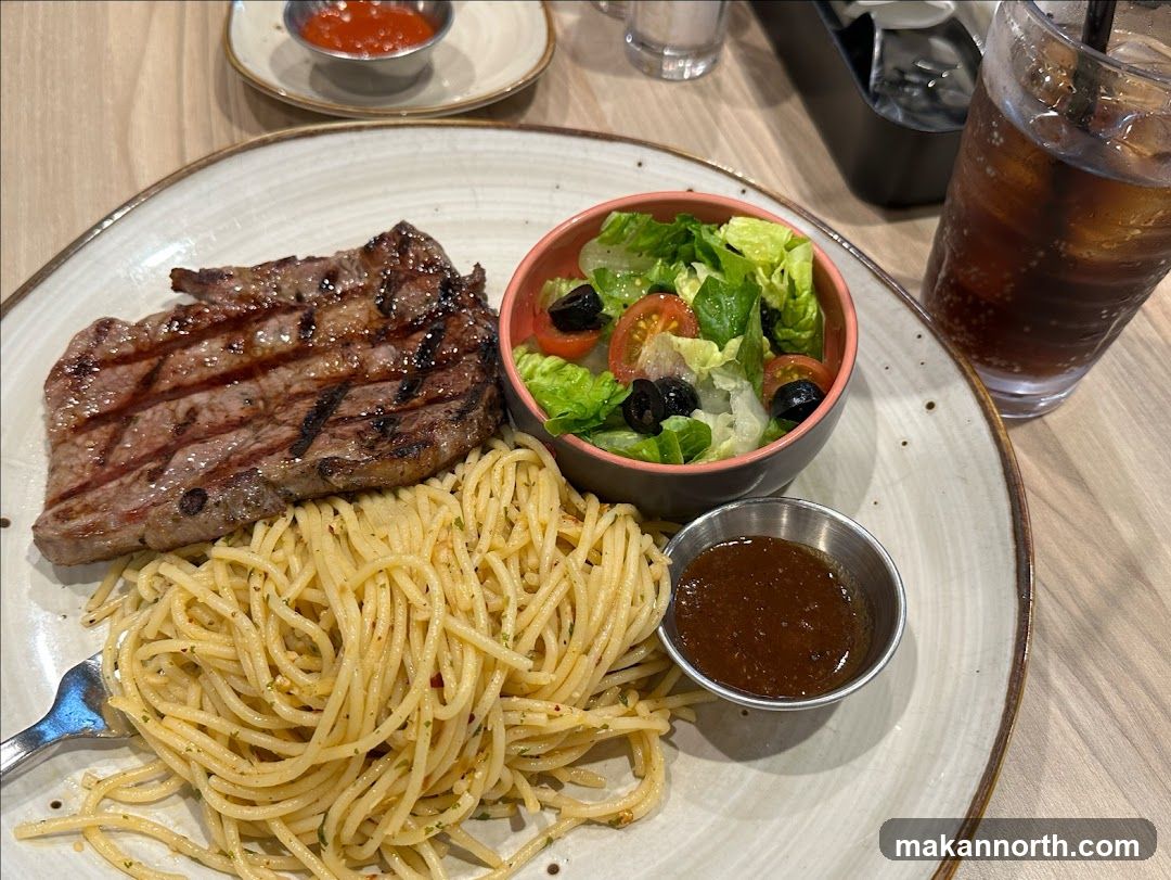 Steak and Spaghetti Dinner