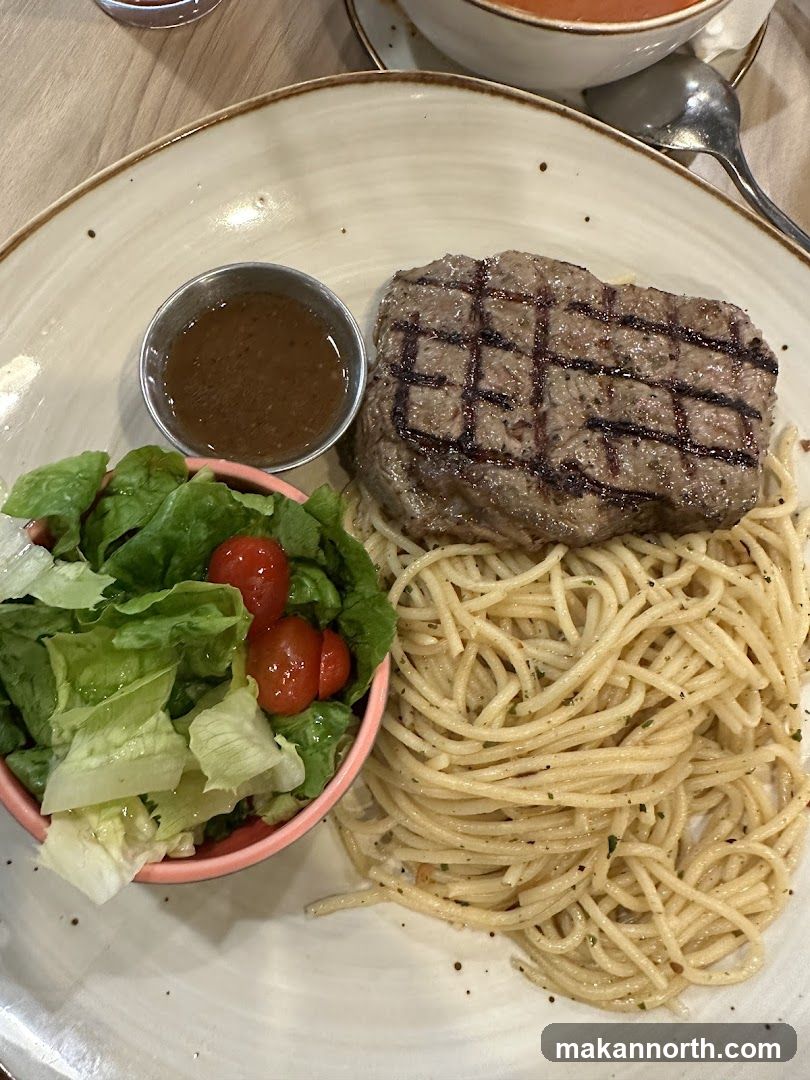 Steak and Spaghetti
