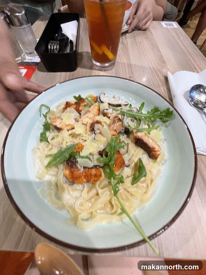 Salmon Fettuccine Alfredo