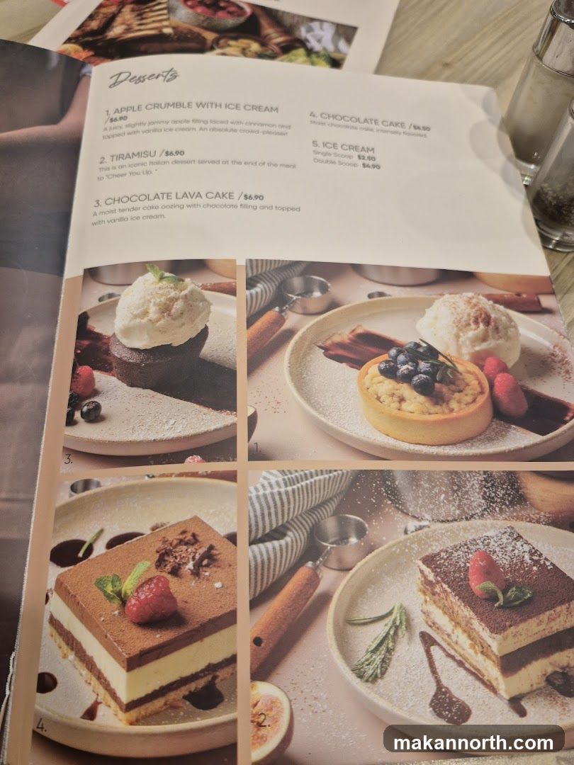 Desserts Menu