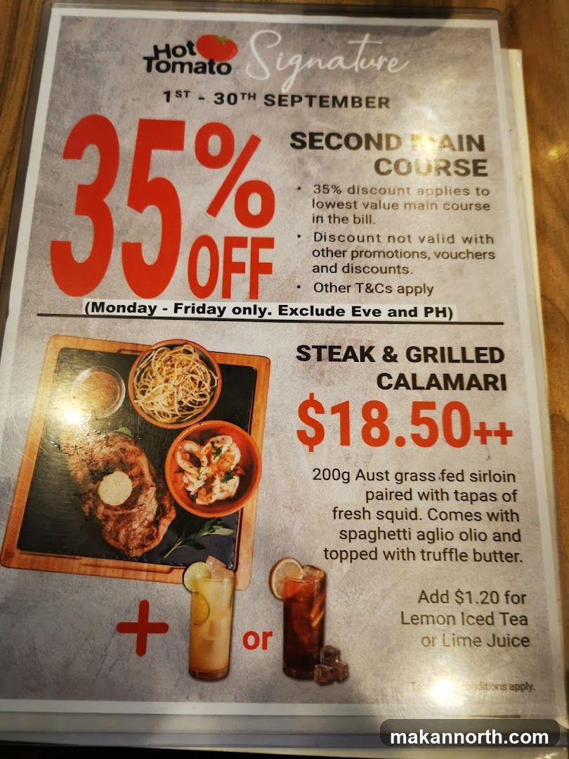 Hot Tomato Signature September Promotion