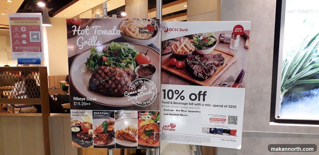 Hot Tomato Grills Menu and Promotion
